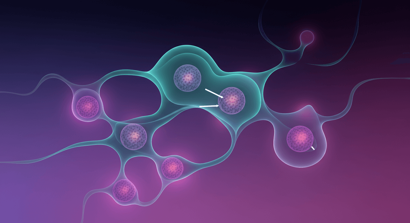 콜라겐 합성 신호 경로와 피부 섬유모세포 활성화 세포 일러스트레이션