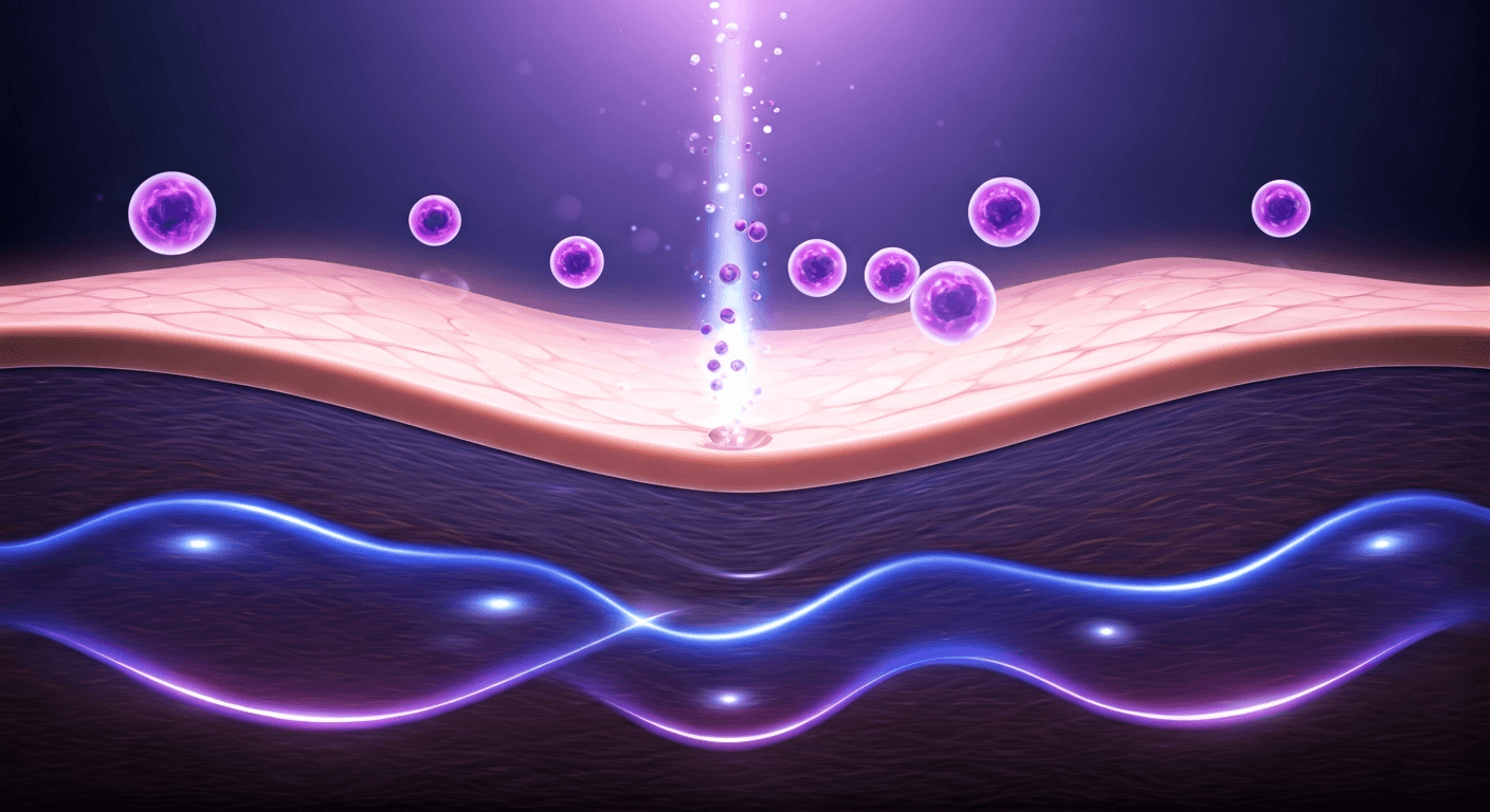 엑소좀 피부 작용 기전 다이어그램